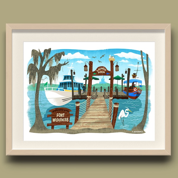 Fort Wilderness Marina Magical Morning Print