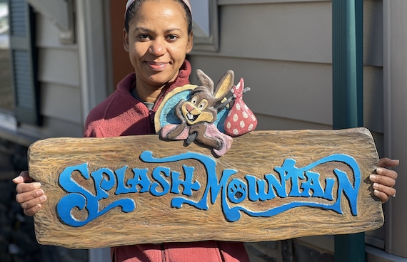 Walt Disney World Splash Mountain Hand Carved Wooden Sign - Etsy