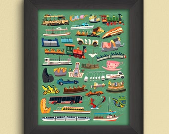 The World in Motion Print