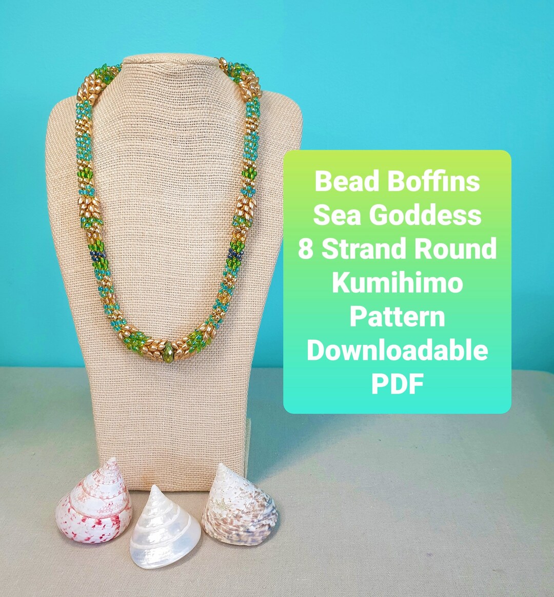 Kumihimo Necklace Pattern SEA GODDESS Instant Downloadable PDF Etsy