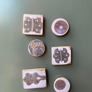 Retro Door Hardware magnets- set of six