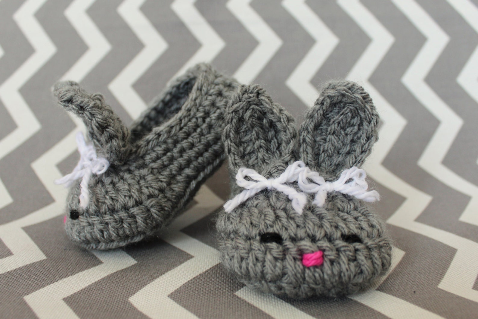 Crochet Baby Booties Bunny Slippers Newborn Photo Prop Sizes Etsy