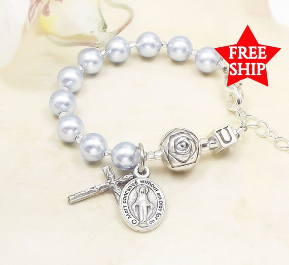 Baby boy christening bracelet clearance