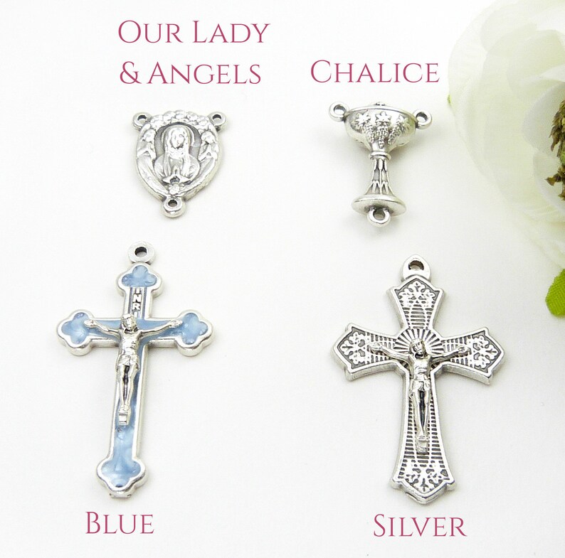 Baby Boy Baptism Rosary Personalized Rosary Sterling 925 Etsy