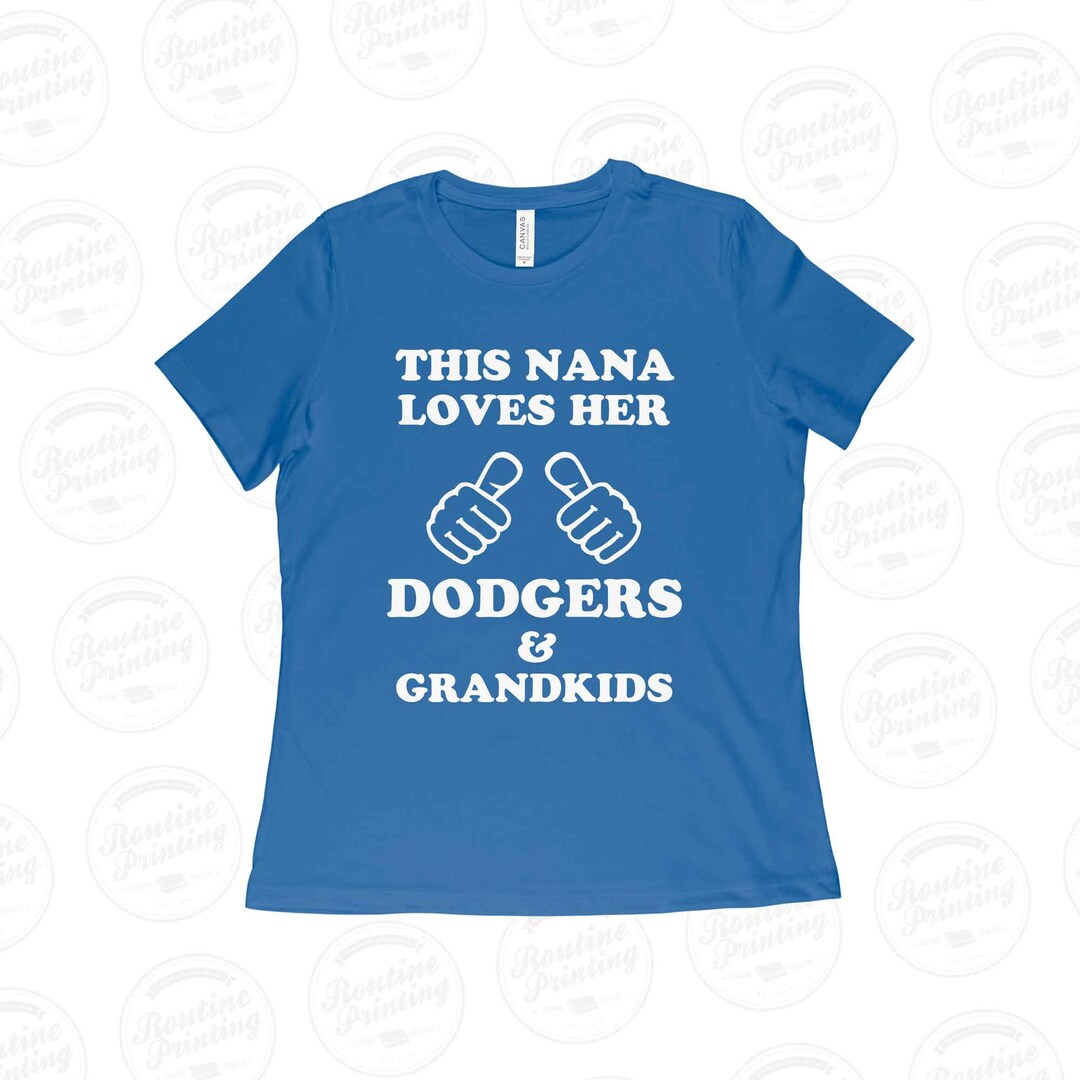 RoutinePrinting This Nurse Loves Her Dodgers - Ladies Tee