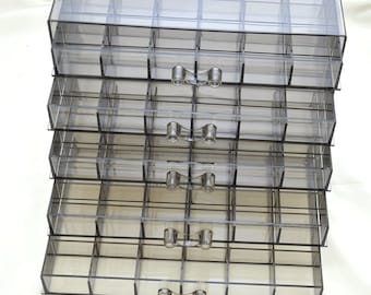 Acrylic Transparent Storage Box for Rhinestones, Beads, Nails, Mini Craft Supplies，Case with Fixed Dividers for Beads Art DIY Crafts Jewelry