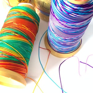 Silk Beading Knotting Thread Cord Bead String 0.4mm-600 Meter/0.6mm-350 Meter/0.8mm-270 Meter Spool for DIY for Knotting and Making Jewelry