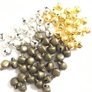 6mm/8mm/10mm Tinkle Bell Charm---100pcs Antique Bronze/Gold plated /Silver plated Tinkle Bell Charm Charm Pendants --G1202