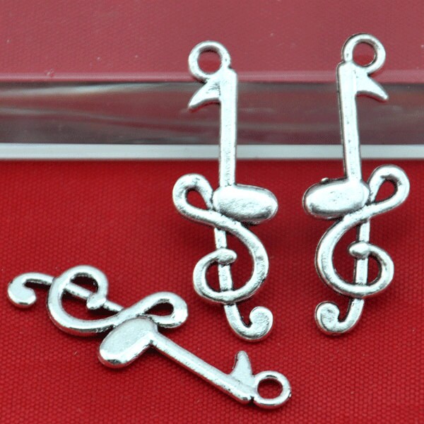 Music Note Charm Pendants Jewelry Findingsmusic - Etsy