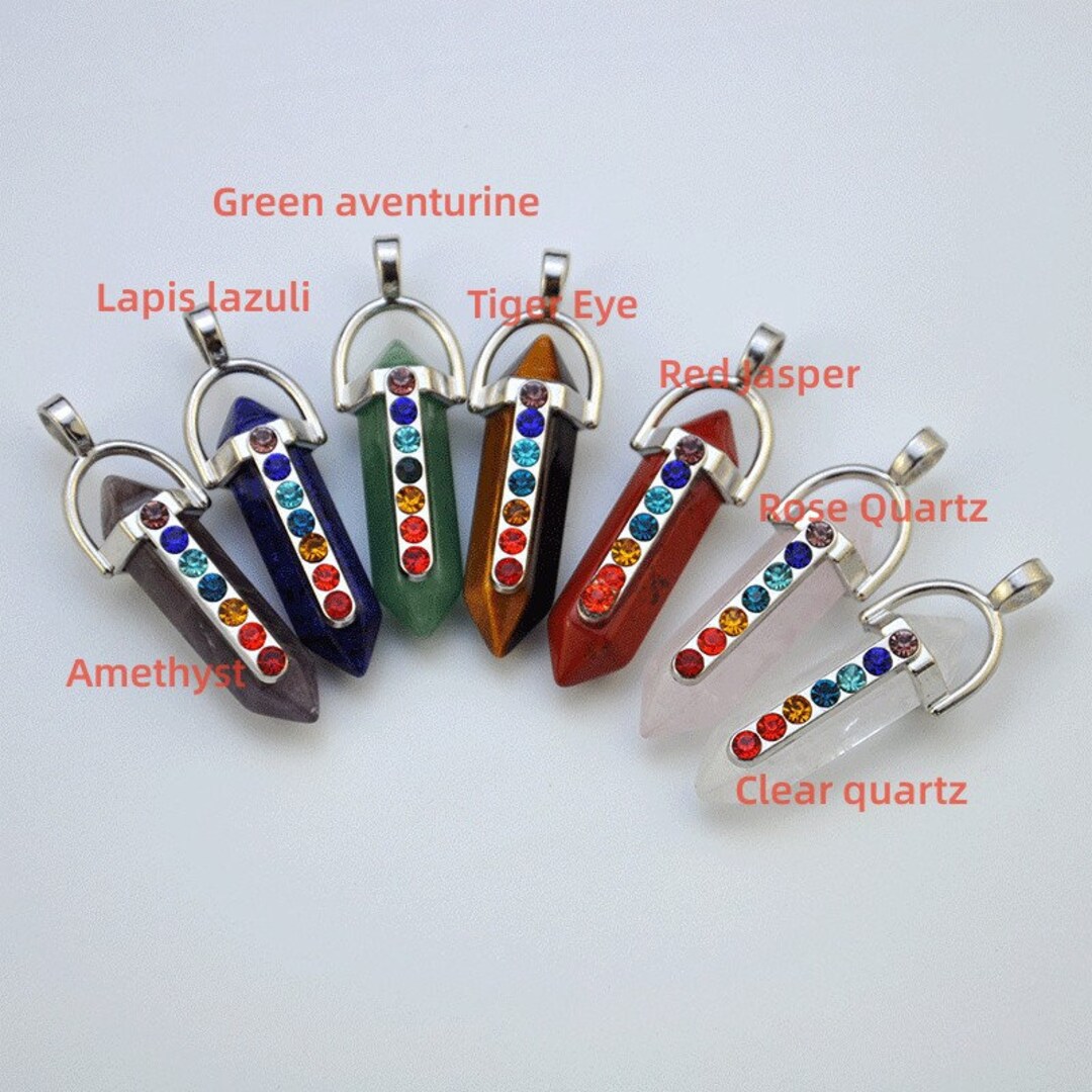 7 Chakra Point Pendanthealing Chakra Pendantnatural Gemstone