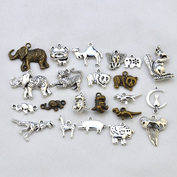 Elephant Pendants,Dinosaur Pendants,Llama alpaca,Panda,Sheep,Pig,Tiger,Crocodile Tooth,Squirrel pendants,animal Pendant DIY Accessory