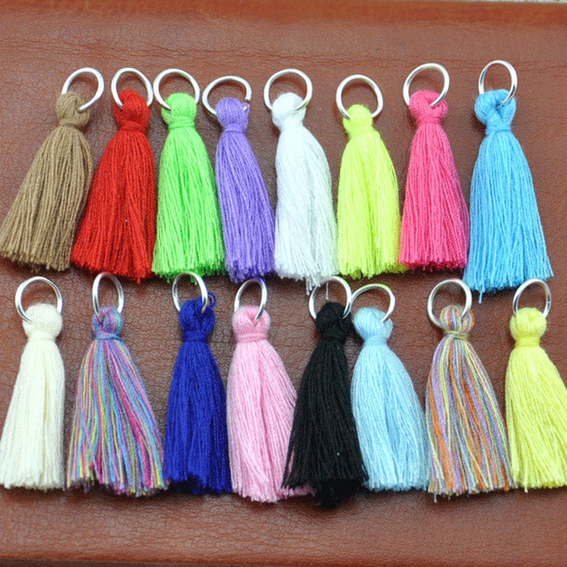 19 Color Mini Tassels DIY Craft Supplies Jewelry Tassels Etsy
