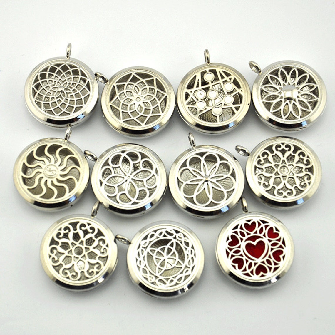 Lotus Flower Aromatherapy Pendant Locket With Felts Essential Etsy