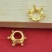 20pcs Gold plated water crown charms and pendants ----6x13mm--G1368