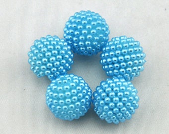 20mm Berry Beads Bright Pearly (10 piezas), cuentas acrílicas con baches, cuentas gruesas, cuentas de bolas de goma, cuentas de goma de mascar, cuentas de bricolaje ---G1691
