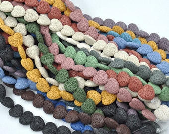 28 Stück Lavastein-Perlen 14 Mm Schwarz – Natürliche Vulkansteine Für ätherische Öle & Schmuck