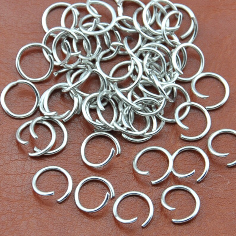 7mm 10mm 6mm 100 GOLD Plated 1mm Thick Metal Strong JUMP Rings -5mm 9mm 8mm
