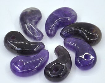 Colgante de coma natural, péndulo de cuentas de piedras preciosas, colgante de piedra preciosa, colgante en forma de coma para accesorios de joyería, colgante magatama-D001