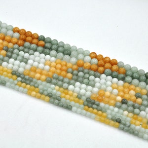 6mm/8mm/10mm Natural Burma jadeite,Grade A jade Roundr beads type A stone ICY Jade Burma Jadeite Circle Beads, DIY Jewlery Making