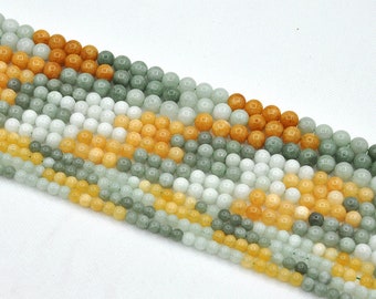 6mm/8mm/10mm Natural Burma jadeite,Grade A jade Roundr beads type A stone ICY Jade Burma Jadeite Circle Beads, DIY Jewlery Making