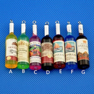 ファッションミニボトル、カラフルでクールなペンダントチャームファインディング、DIYジュエリーアクセサリー、DIYジュエリーアクセサリー