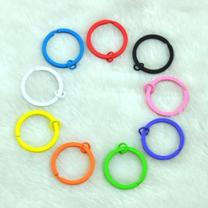 30mm High quality Split Keychain, Colorful Key chains,Heart Shaped Keyring,Round keyring,Split Key Ring with Jump Rings,Jewelry Making