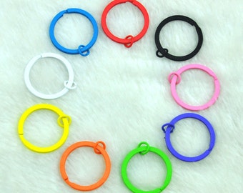 30mm High quality 9 Colors Keychain, variety of colours Key chains,Key ring,Round keyring,Split Key Ring--G1796