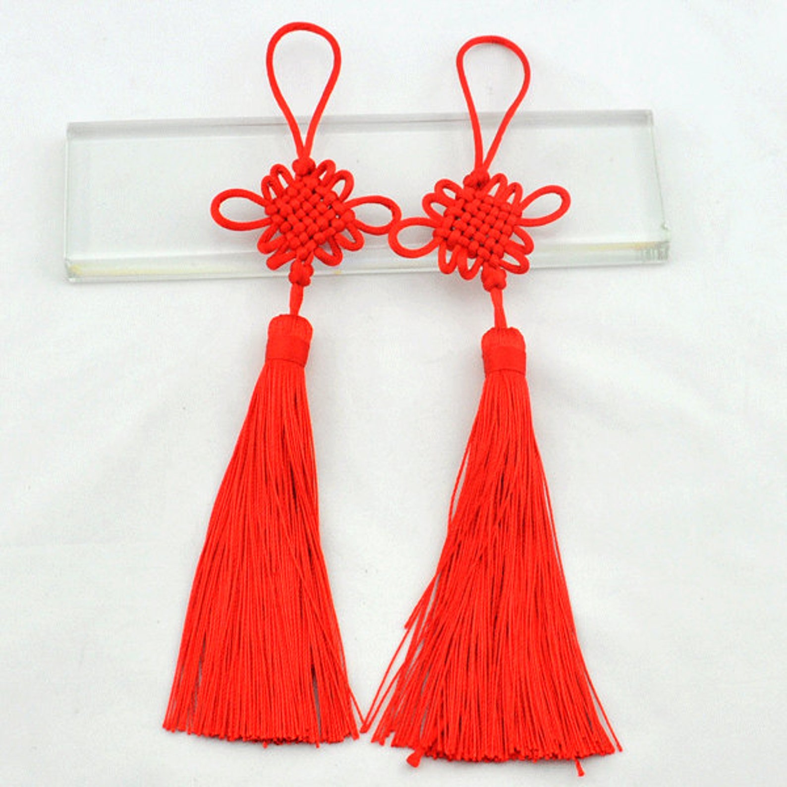 2pcs Chinese knot tassels red color setLuck CharmTassel Etsy