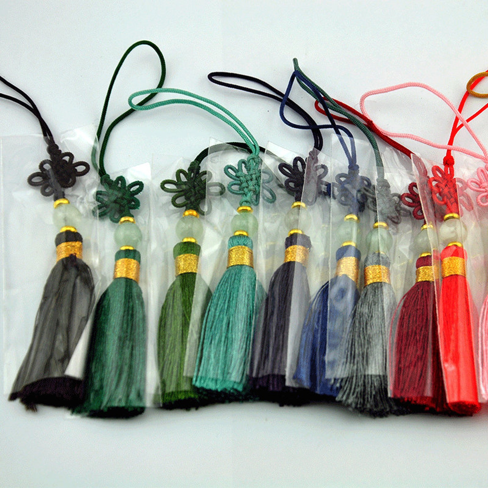 Silk Tassels with beads Chinese Tassel Craft Knot Tassel Etsy