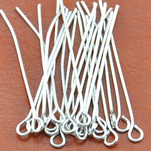 100 pcs-500pcs Antique Bronze/Gold plated /Silver plated/White K  Standard Eye pins 22mm/30mm/40mm --20g--Q0016