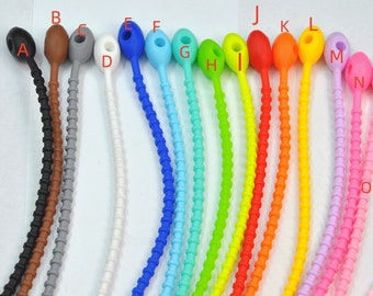 20 Stück Wiederverwendbare Silikon-Kabelbinder, 6 Zoll/15 Cm – Schwarz, Selbstsichernd, Für Kabel, Snacks & Haushalt – Langlebig & Praktisch