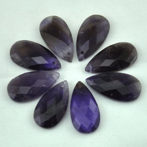 Natural Crystal Faceted Waterdrop Teardrop Pendant,Teardrop Pendant For Jewelry Making Accessories，Natural Charms for DIY Jewelry Making