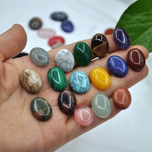 15x20mm Natural stone in Oval Cabochons ，Oval Shape Natural Crystal Gemstone，Flat Back Dome Cabochons Bulk Wholesale