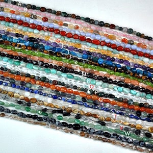 1 Full Strand Loose Irregular Semi Precious Stone,6x8mm Natural Irregularity Oval Gemstone,Healing Energy Loose Beads DIY Jewelry