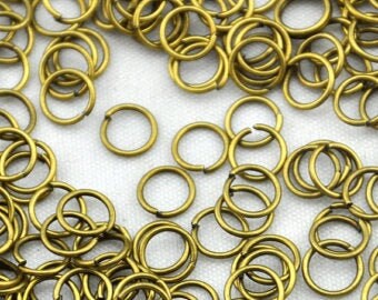 200-500 Stück Antik Bronze Biegeringe 8mm/9mm/10mm/14mm 16gauge,DIY Schmuckherstellung-----Q0042