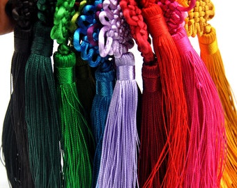 2-100pc Chinese knot tassels,Tassel Supplies,Jewelry Supplies，chinese infinity knot tassel，Polyester Handcraft High Quality Tassel