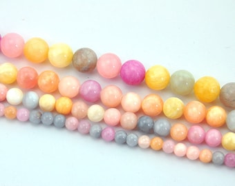 Genuine Natural Unakite Loose Beads Round Shape  6MM 8MM 10MM 12MM,Mix of Colored Gemstone Beads, jade round beads-A09