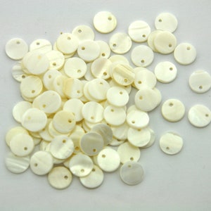 8-30mm White Mother of Pearl Shell Round Pendants, Natural Mother of Pearl Beads, Beads Charms Pendants,Round Coin Charms Pendants