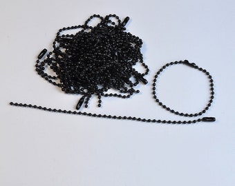 20-200pcs  White K、Black、Gold plated Ball Chain Keychain (12cm)4.5" 、(15cm)6"、(20cm)8" Ball Chain, Hang Tag Chain, Hang Tag Ball Chain