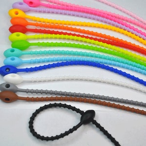 Multicolor Silicone Ties，Silicone Ties Bag Clip,Cable Straps，Household Snake Tie，Charging Cable Ties,Computer Wire Wrap Ties，Cable organiser