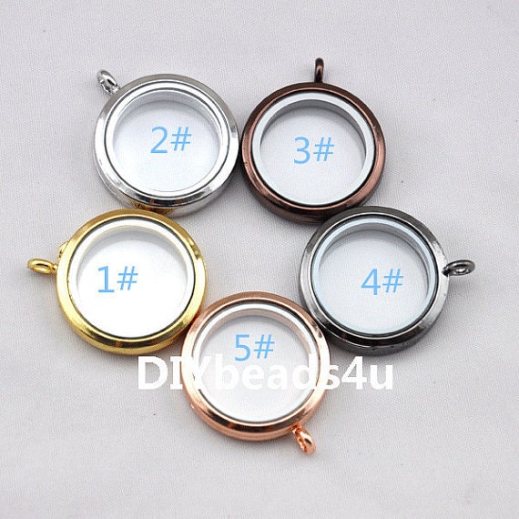 Stainless Steel + Glass Locket Bracelet 20mm 25mm 30mm Gold Color Living  Memory Locket Bracelet for Floating Locket Charms