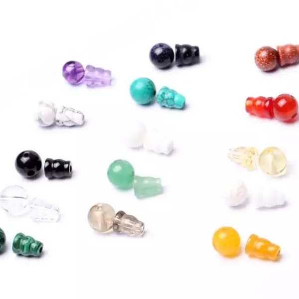 3 ensembles de perles de gourou de pierres précieuses naturelles 8mm 10mm 12mm perles de gourou 3 trous en vrac-perles, vente en gros de bijoux à bricoler soi-même, perle percée en T, fabrication de perles Mala