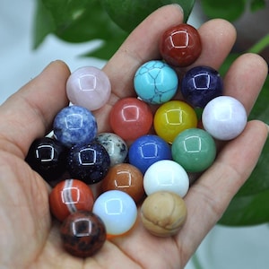 2-500pcs Multiple Colors Wholesale 16mm Spheres,Mixed Crystal Ball,Gemstone Sphere,Reiki Crystal Meditation,Yoga Gift,NO HOLE,GENUINE Stones