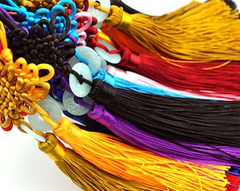 30% off Chinese knot  peace buckle  tassels colorful,Chinese knot tassels,Luck Charm,Tassel Supplies,Jewelry SuppliesLuck Charm,12 colors in