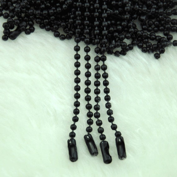 20 pcs/50pcs/100pcs  (12cm)4.5"-(15cm)6"-(20cm)8"  Ball Chain, Ball KeyChain, Hang Tag Ball Chain - White K、Black,Gold plated --H00107