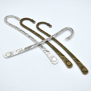 Antique Bronze/Antique Silver BookMark Pendant , Teacher&#39;s Book Marks，125mm Bookmark Findings ,Gift For Her, Metal Bookmark，DIY Accessory