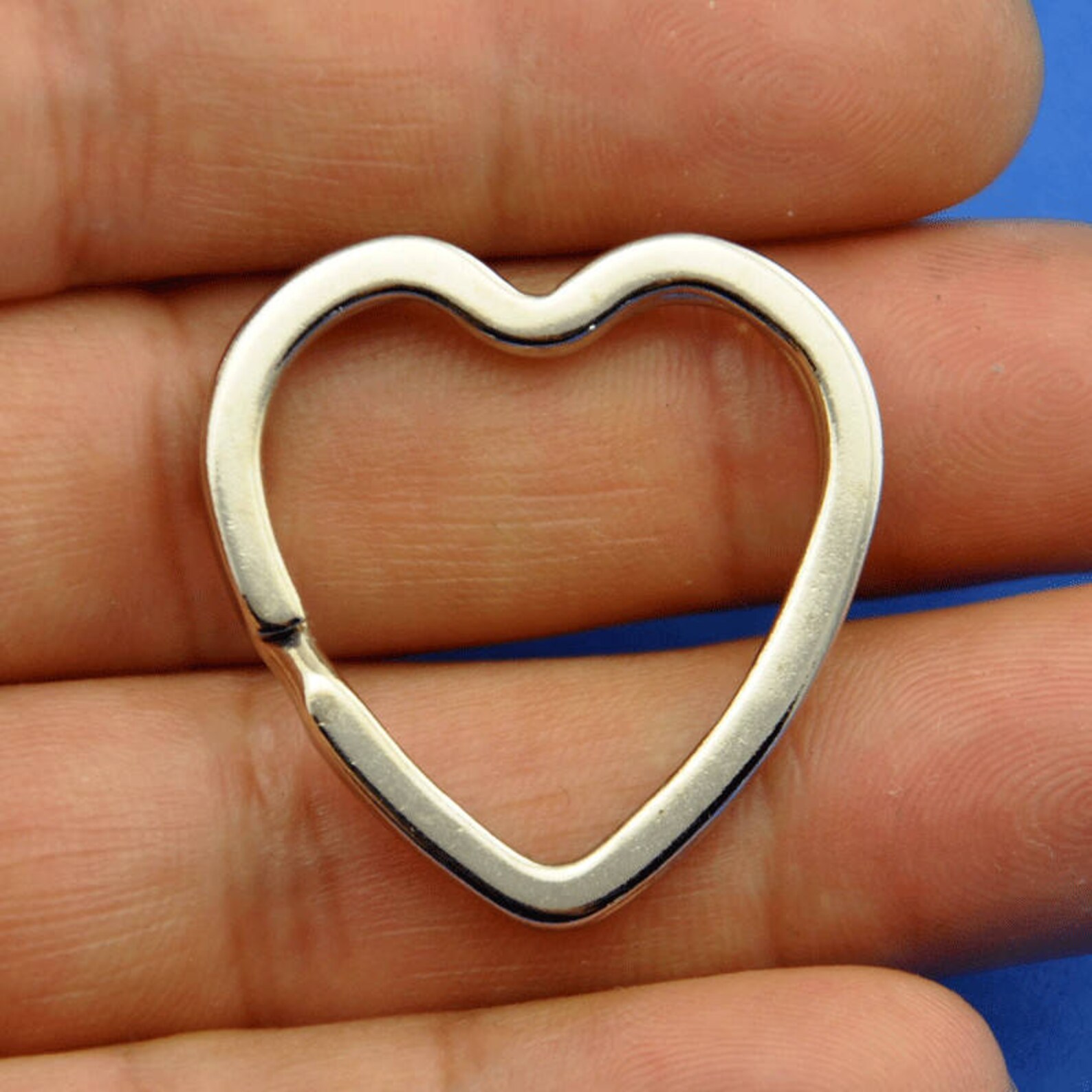 Solid Key Rings Heart Key Ring Findings round Key Ring Etsy