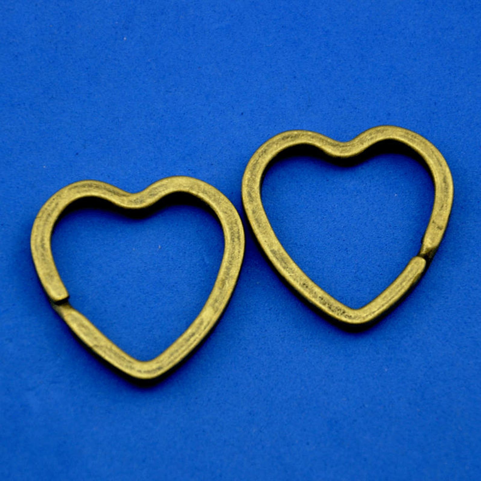 Solid Key Rings Heart Key Ring Findings round Key Ring Etsy