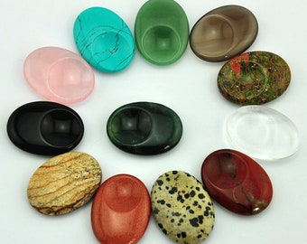 1-10pcs Kinds Of Worry Stone for crystal healing,Thumb Stone,Worry Stone Slabs,Pocket Palm Stone,Crystal/Lapis Lazuli/Agate Worry Stone