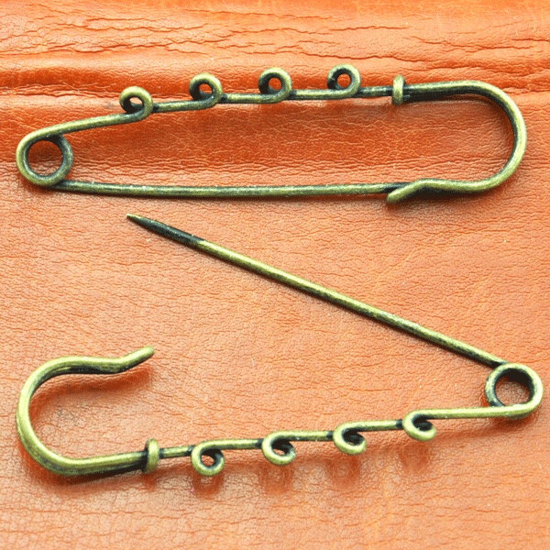 Safety Pins antique Bronze Safety Pin Brooch Charm Pendants,pin Brooch